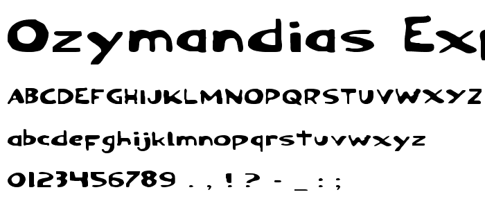 Ozymandias Expanded font